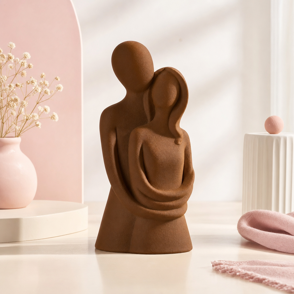 Estátua Casal Moderno Decoração