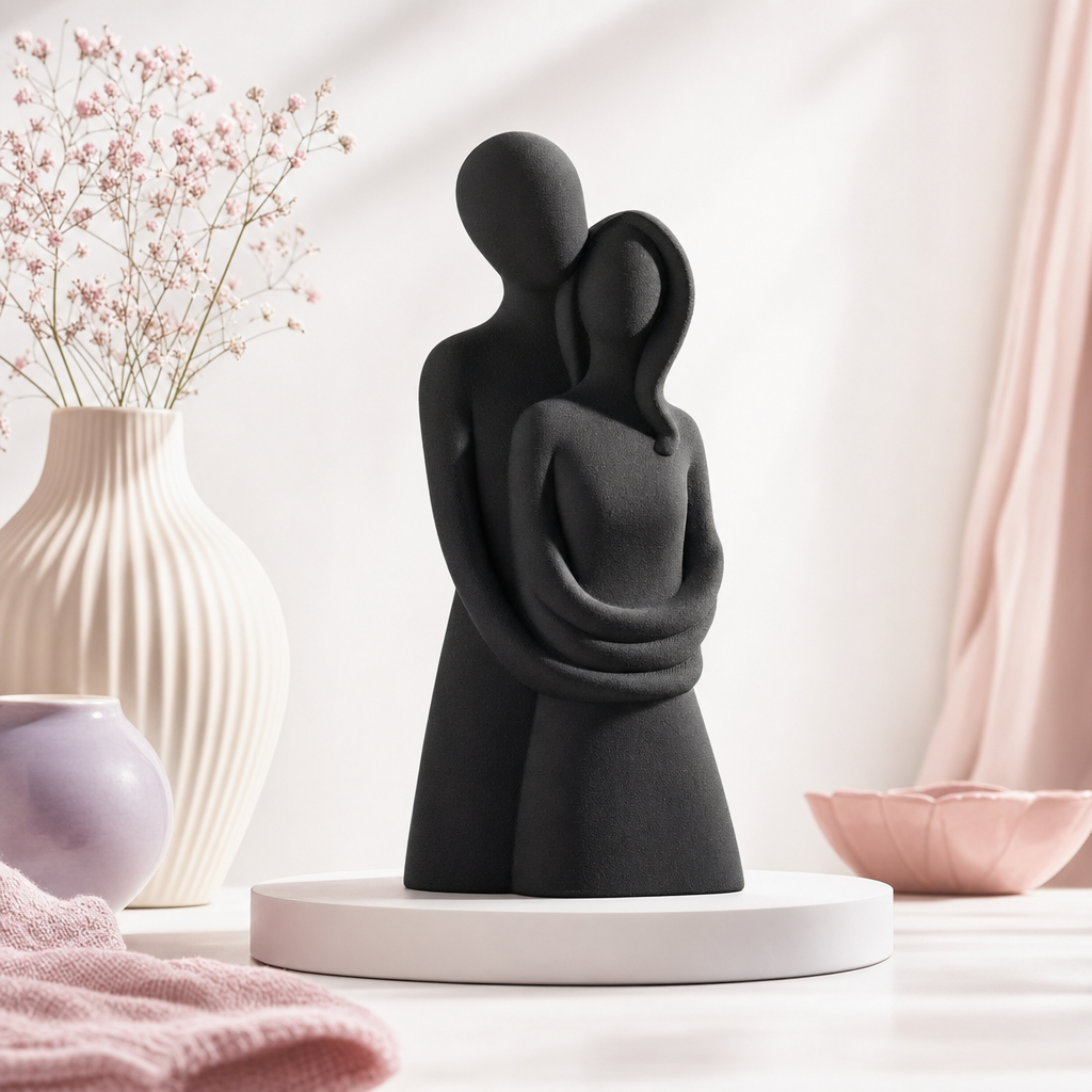 Estátua Casal Moderno Decoração
